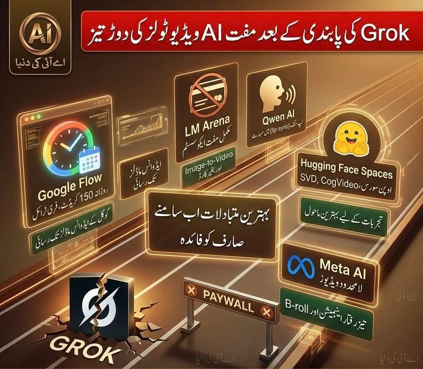 گروک کی پابندی کے بعد مفت AI ویڈیو ٹولز کی دوڑ تیز